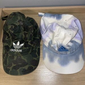 two adidas colorful hats!